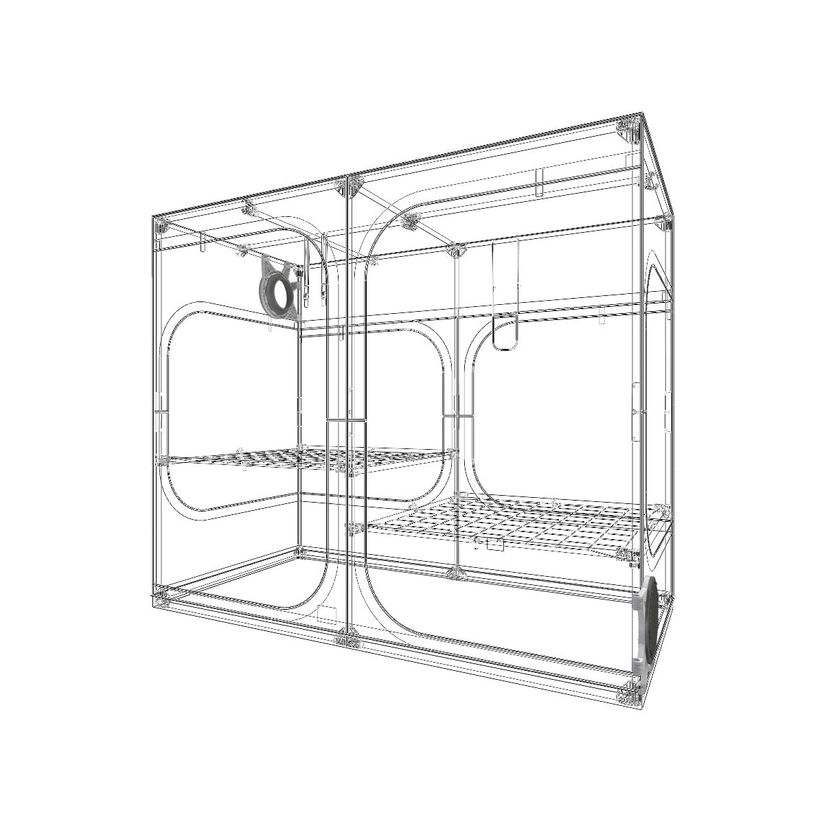 Darkroom 240W - 4.0 - Dyrketelt - 237 x 120 x 200 cm - Smoke - ShopDarkroom 240W - 4.0 - Dyrketelt - 237 x 120 x 200 cmSJ DarkroomSecret JardinSmoke - ShopDarkroom 240W - 4.0 - Dyrketelt - 237 x 120 x 200 cm - Grow - shop.no
