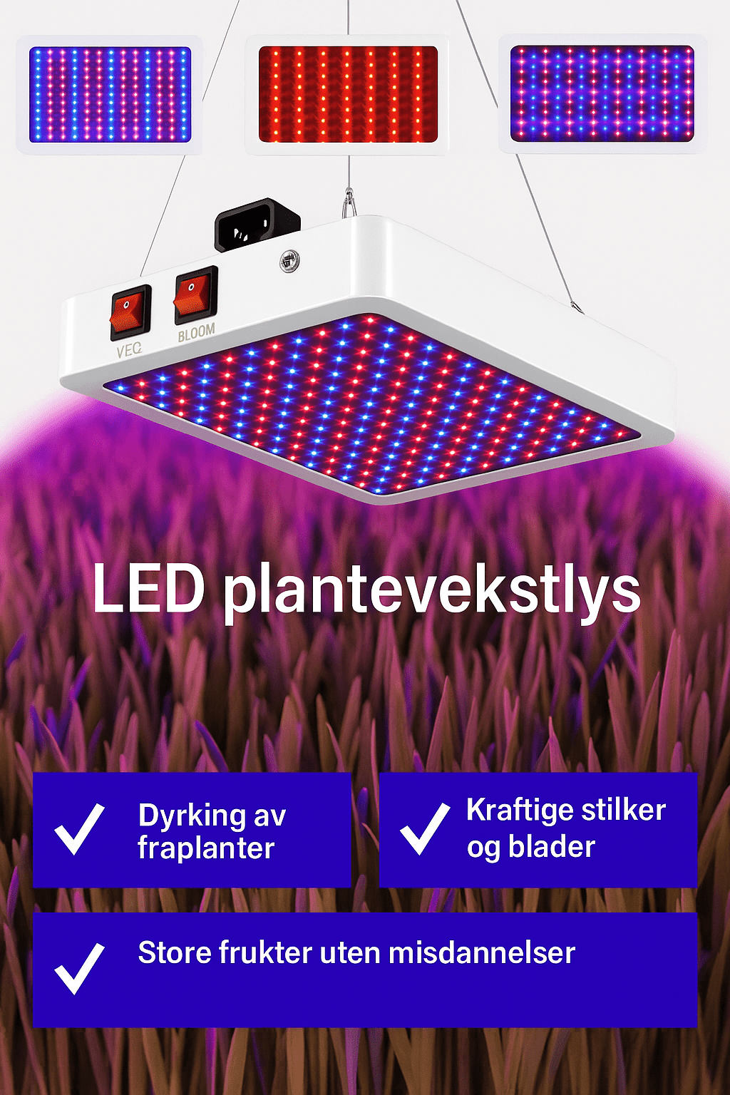 🌱 LED Plantevekstlys – Optimal vekst for alle stadier 🌿 - Smoke - Shop🌱 LED Plantevekstlys – Optimal vekst for alle stadier 🌿VekstlysSmoke - ShopSmoke - Shop🌱 LED Plantevekstlys – Optimal vekst for alle stadier 🌿