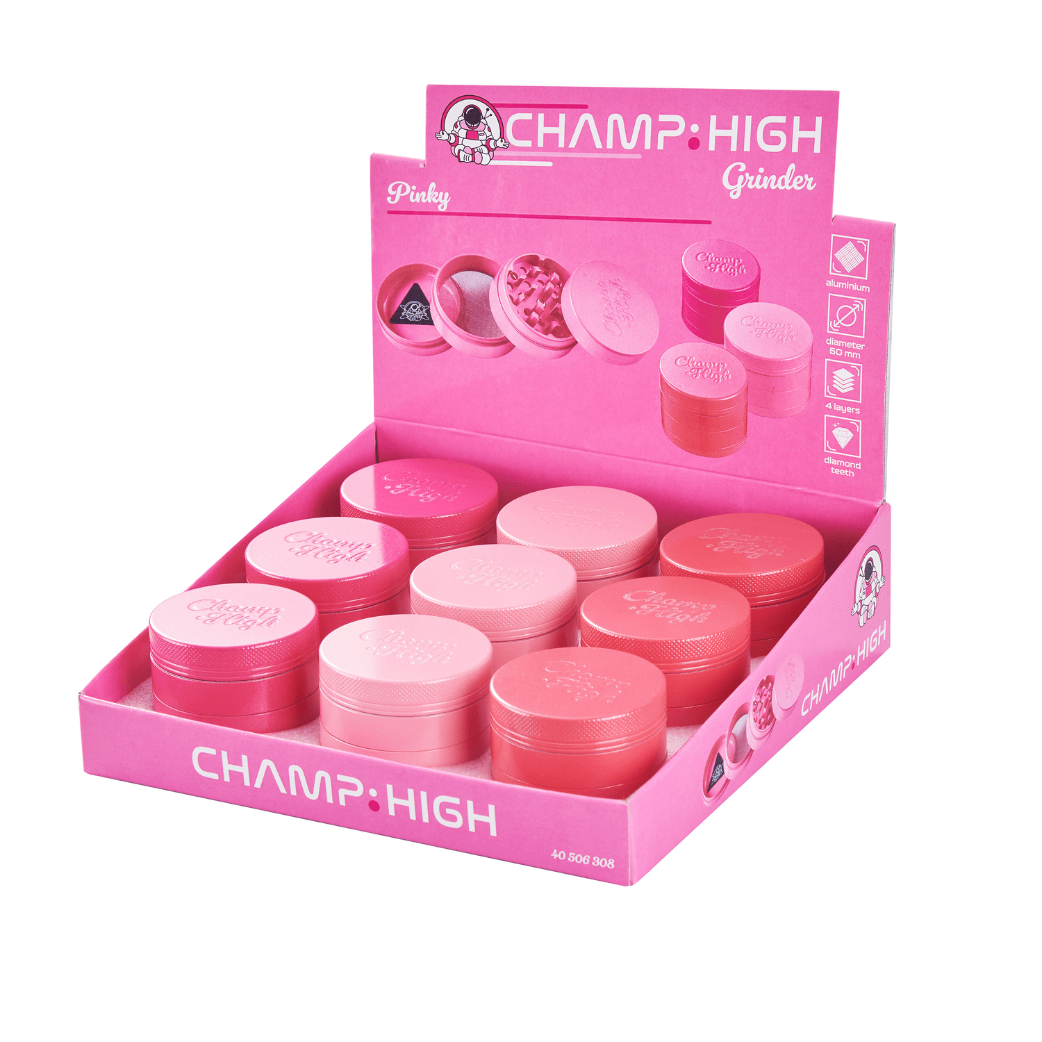 Metal Grinder 50mm – Rosa 4 - delt Kvern - Smoke - ShopMetal Grinder 50mm – Rosa 4 - delt KvernMetallgrinderChamp HighSmoke - ShopMetal Grinder 50mm – Rosa 4 - delt Kvern