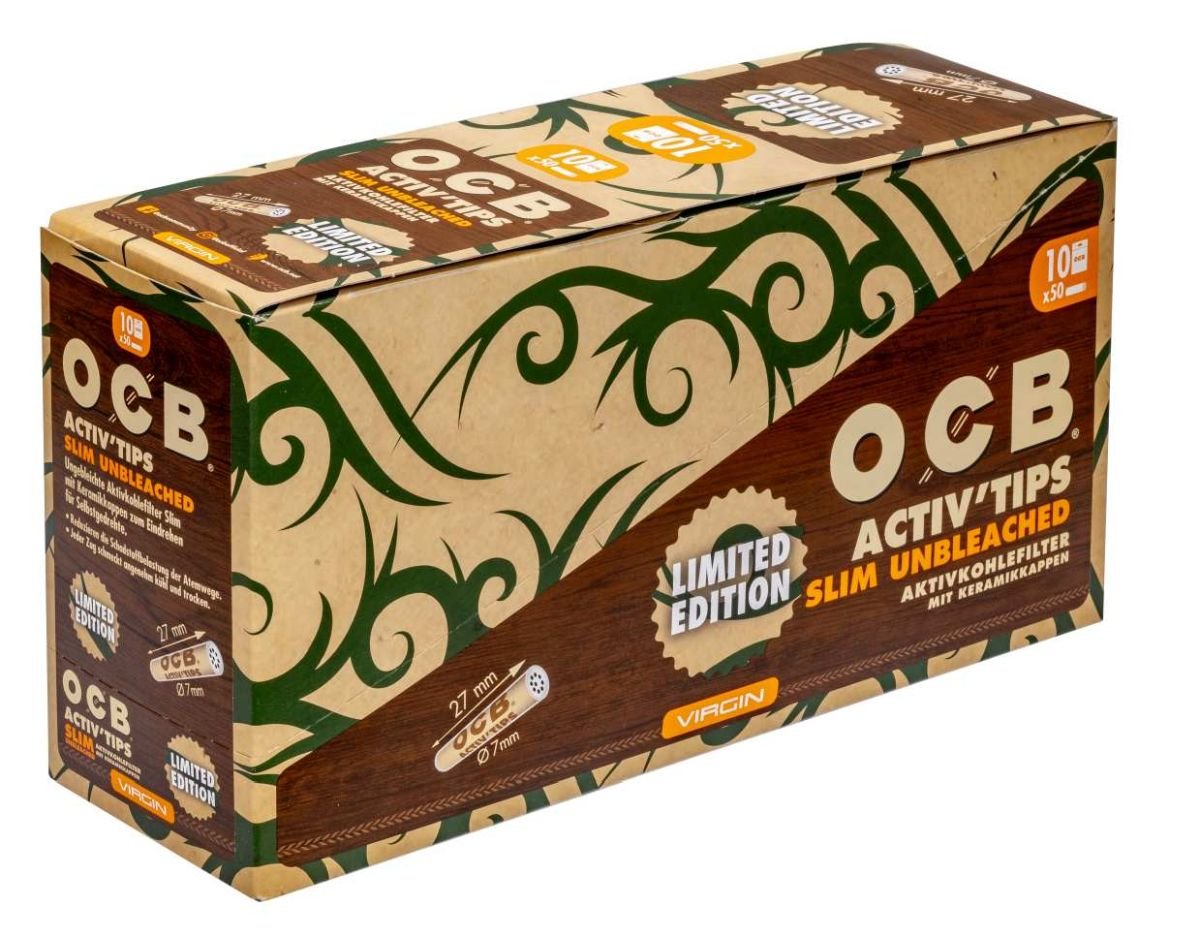 OCB Active Tips Unbleached – 50 stk | Limited Edition | 7mm - Smoke - ShopOCB Active Tips Unbleached – 50 stk | Limited Edition | 7mmFilterOCBSmoke - ShopZU3SUNBLiOCB Active Tips Unbleached – 50 stk | Limited Edition | 7mm